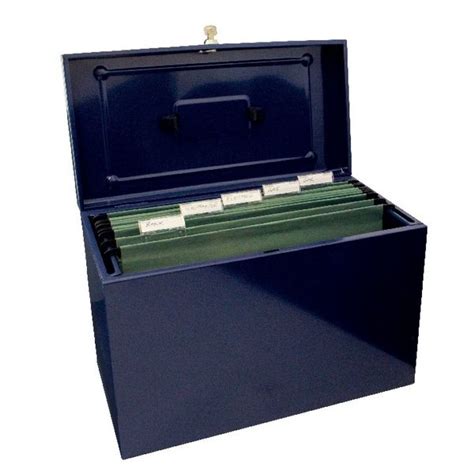 cathedral file box metal foolscap blue|Cathedral Blue Foolscap Lockable Metal Box File.